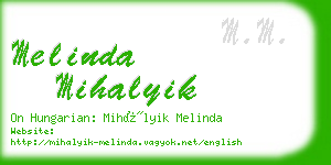 melinda mihalyik business card